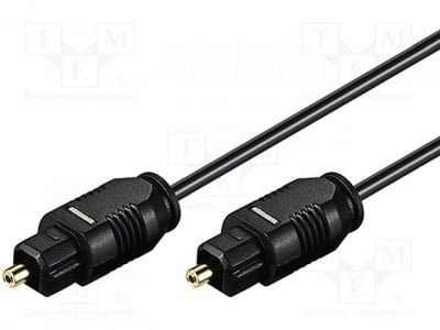 Оптичен кабел AVK-216-0200 Кабел Toslink щепсел от двете страни 2m Диаметър на проводника 2,2mm